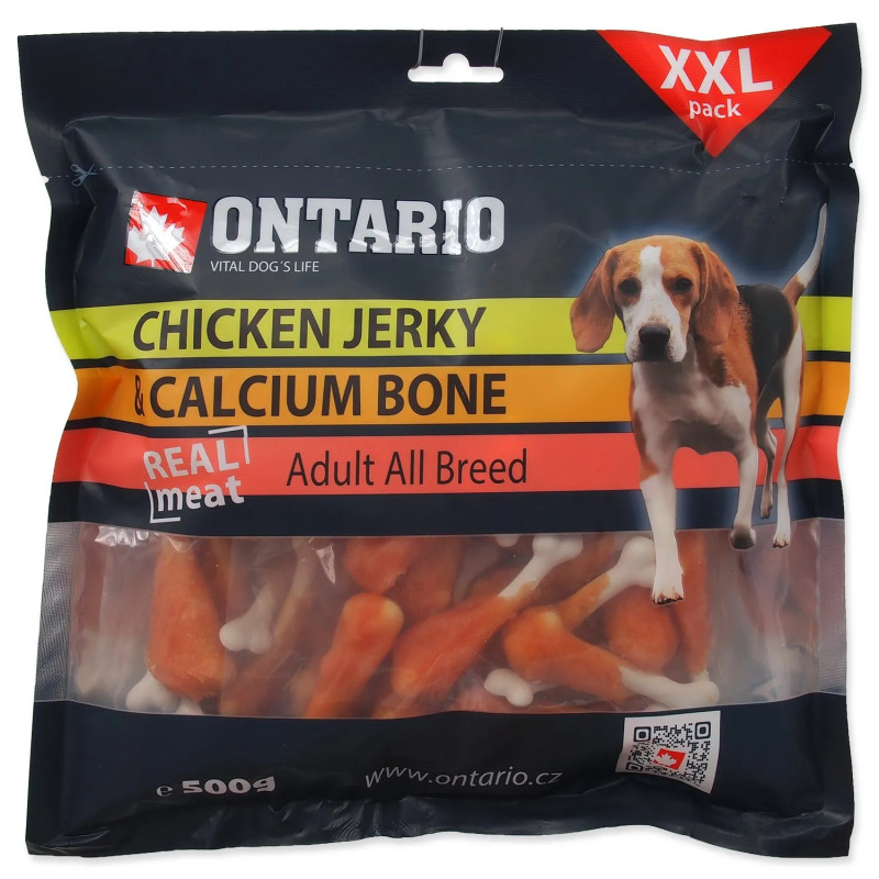 Pochoutka Ontario kuřecí obalená vápníková kost 500g