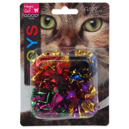 Hračka Magic Cat míček s třásněmi lesklý 3,75 cm 4 ks