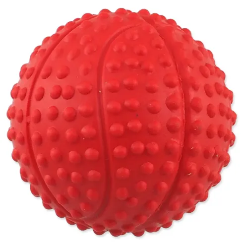 Hračka Dog Fantasy míč basketbal s bodlinami pískací mix barev 5,5 cm