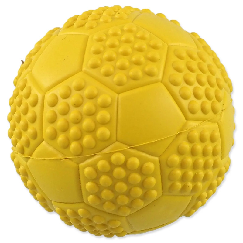 Hračka Dog Fantasy míč fotbal s bodlinami pískací mix barev 7cm