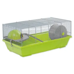 Klietka Small Animals Erik šedo-zelená, výbava šedo-zelená 50,5x28x25cm