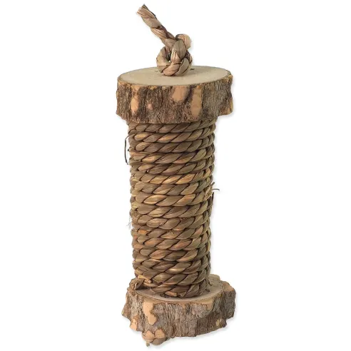 Hračka Small Animals dřevěný válec opletený 18 cm