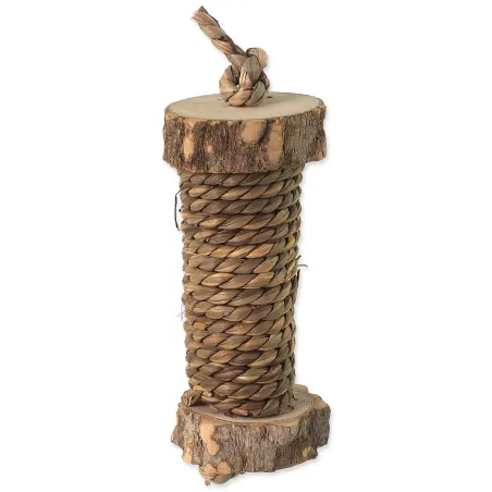 Hračka Small Animals dřevěný válec opletený 18 cm