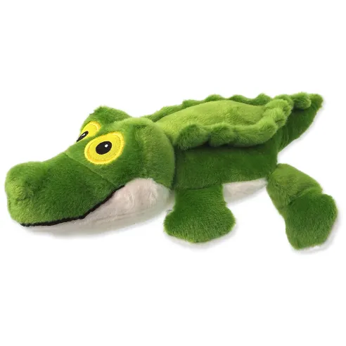 Hračka Dog Fantasy Silent Squeak krokodýl zelený 30 cm