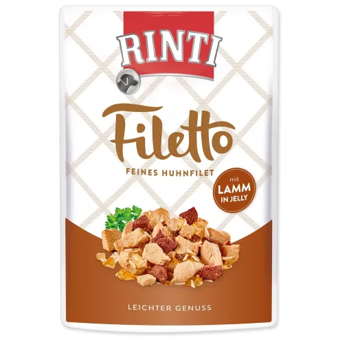 Kapsička Rinti Filetto Adult kuře a jehněčí v želé 100g