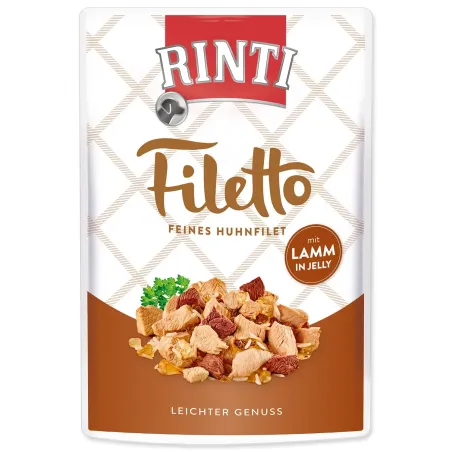 Kapsička Rinti Filetto Adult kuře a jehněčí v želé 100g