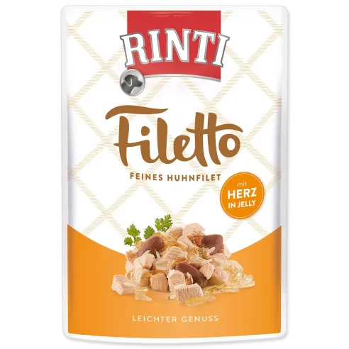 Rinti Filetto kuřecí maso & kuřecí srdce v želé 100 g