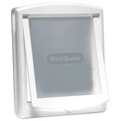 Dvierka PetSafe plastové s transparentným flapom biele, výrez 37x31,4cm