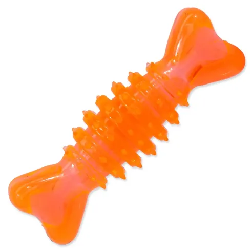 Hračka Dog Fantasy Kost válec gumová oranžová 12 cm