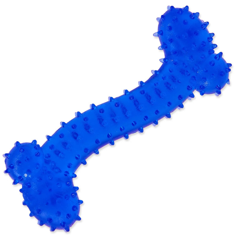 Hračka Dog Fantasy Kost gumová modrá 11 cm