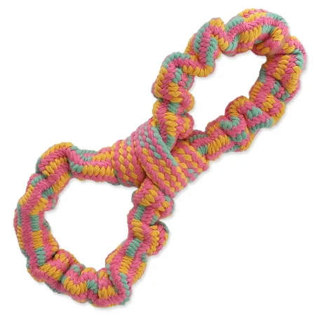 Hračka Dog Fantasy přetahovadlo osmička barevný vzor 1, 25cm