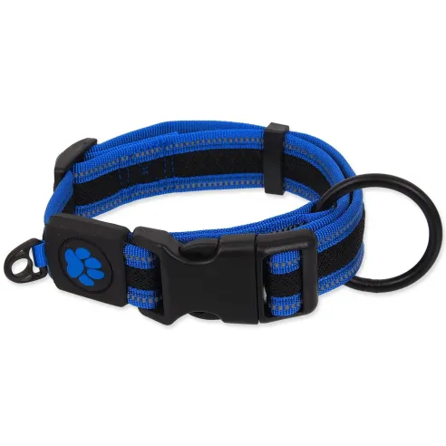 Obojek Active Dog Fluffy M modrý 2,5x33-48cm