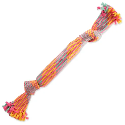 Dog Fantasy Přetahovadlo barevné se zvukem vzor č.12 knoty 40 cm