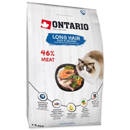 Krmivo Ontario Cat Longhair 6,5 kg