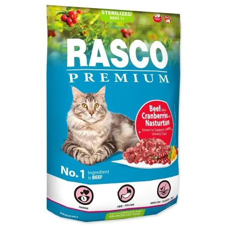 Krmivo Rasco Premium Sterilized hovězí s brusinkou a kapucínkou 0,4 kg