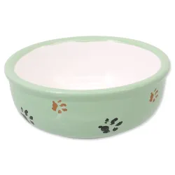 Miska Magic Cat keramická mačacia labka zelená 13x5cm 330ml