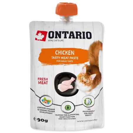 Ontario mäsová pochúťka pre mačiatka chicken fresh meat paste 90 g