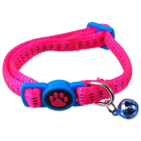 Obojek Magic Cat Nylon XS růžový 1x19-31cm