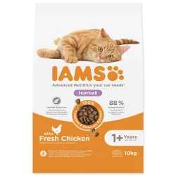 Krmivo IAMS Cat Adult/Senior Hairball Chicken 10kg 2