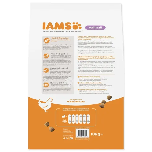 Krmivo IAMS Cat Adult/Senior Hairball Chicken 10kg