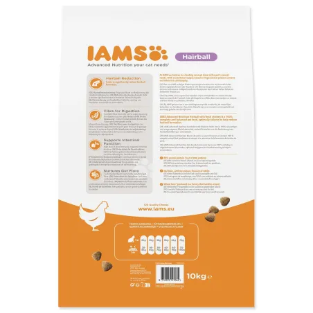 Krmivo IAMS Cat Adult/Senior Hairball Chicken 10kg