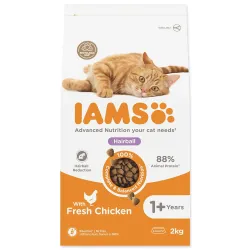 Krmivo IAMS Cat Adult/Senior Hairball Chicken 2kg 2