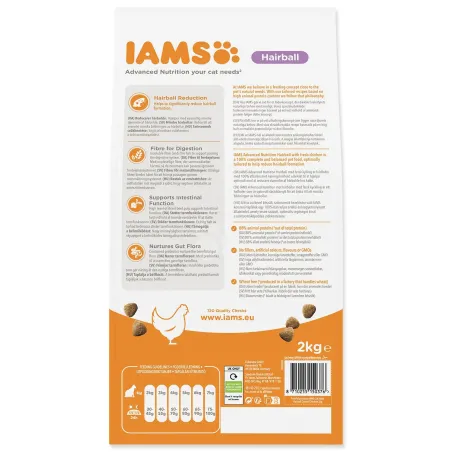 Krmivo IAMS Cat Adult/Senior Hairball Chicken 2kg