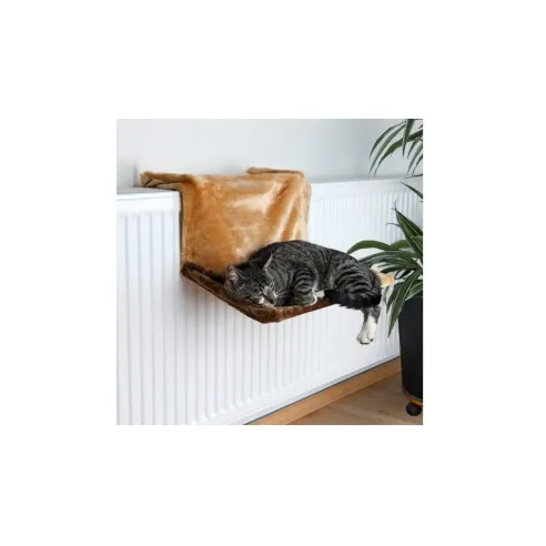 TRIXIE Závesné lôžko na radiátor pre mačky 45 × 24 × 31 cm hnedé