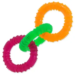 Dog Fantasy 3 kruhy gumové farebné 16 cm (1ks)