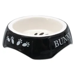 Kopie Miska Small Animals potlač Bunny čierna 15x15x4,5cm