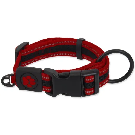 Dog Fantasy obojok Fluffy červeny S 2 x 27-41 cm