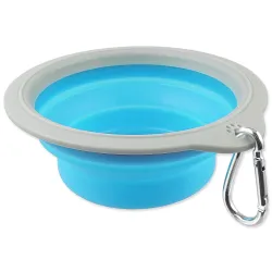 Dog Fantasy cestovná miska skladacia 18x6,5cm modrá