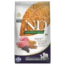N&D Low Grain Dog Adult Medium & maxi Lamb & Blueberry 12 kg