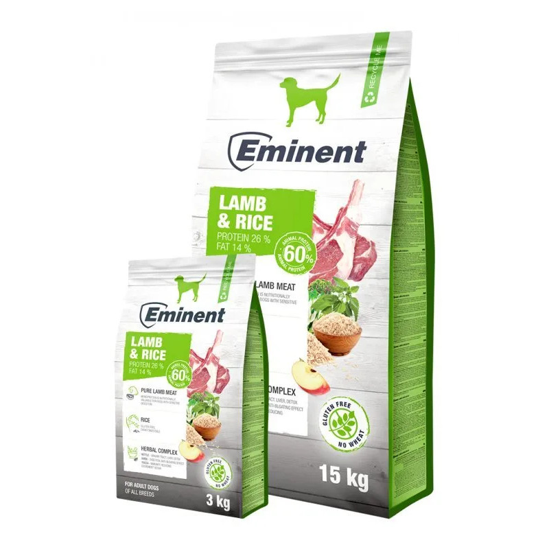 Eminent Dog Lamb & Rice 15 kg