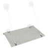 Window platform, velour, 50 × 30 cm, grey