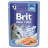 Kapsička Brit Premium by Nature losos filety v želé 85g