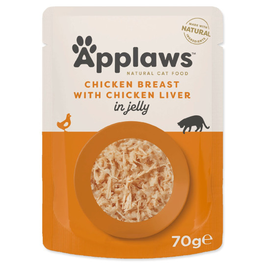 Kapsička Applaws Cat kuře s játry v želé 70g