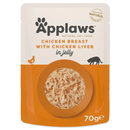 Kapsička Applaws Cat kuře s játry v želé 70g