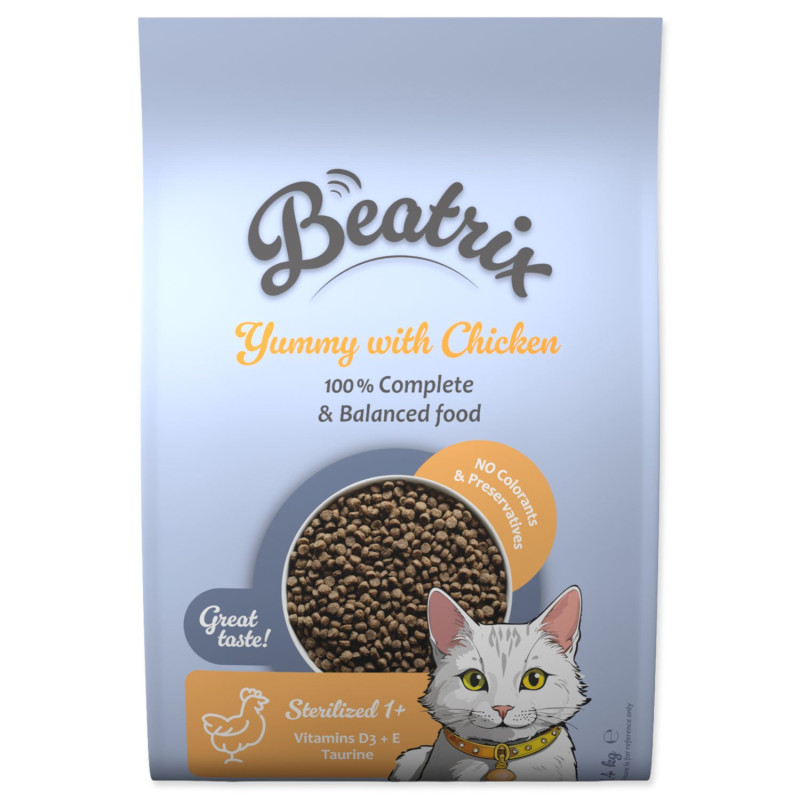 Beatrix Sterilised s kuracím mäsom 1,4 kg
