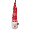 Hračka Dog Fantasy Winter Tale guľa s čapicou červená, pískacia  38cm