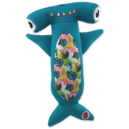 Hračka Dog Fantasy Water Float kladivák plovoucí s PET lahví tyrkysová 33cm