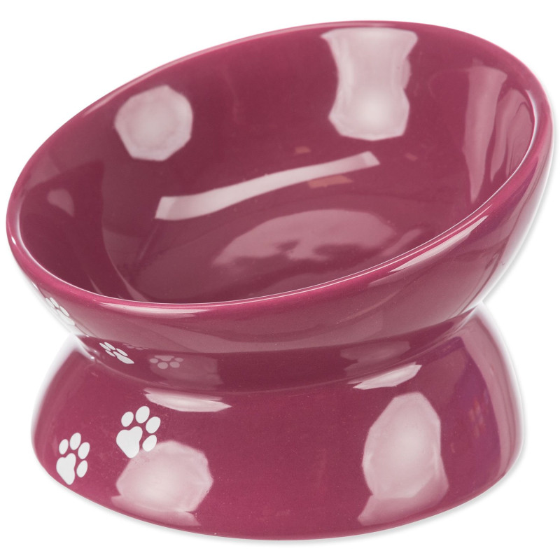 Miska Trixie zvýšená, ergonomická, keramická, vínová 0.15 l/ø 13 cm
