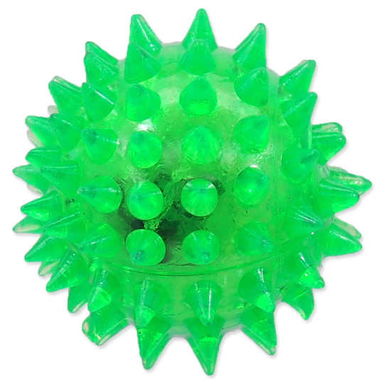 Hračka Dog Fantasy lopta LED zelená 5cm