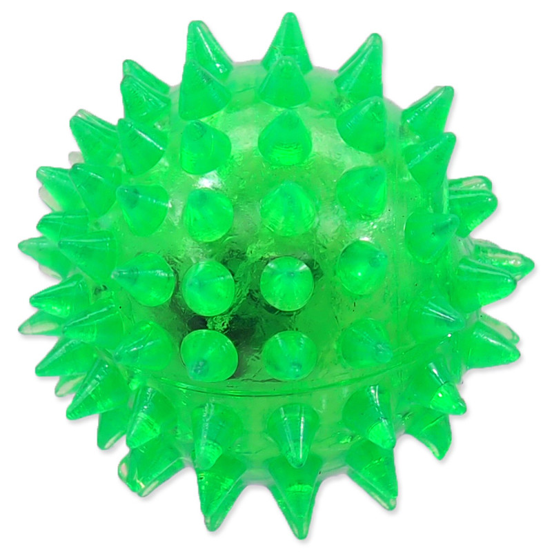Hračka Dog Fantasy lopta LED zelená 5cm