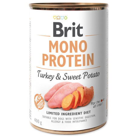 Konzerva Brit Mono protein krůta s batáty 400g