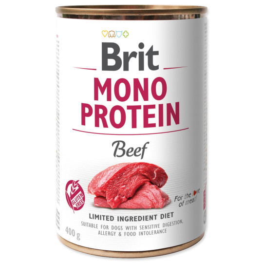 Konzerva Brit Mono protein hovězí 400g