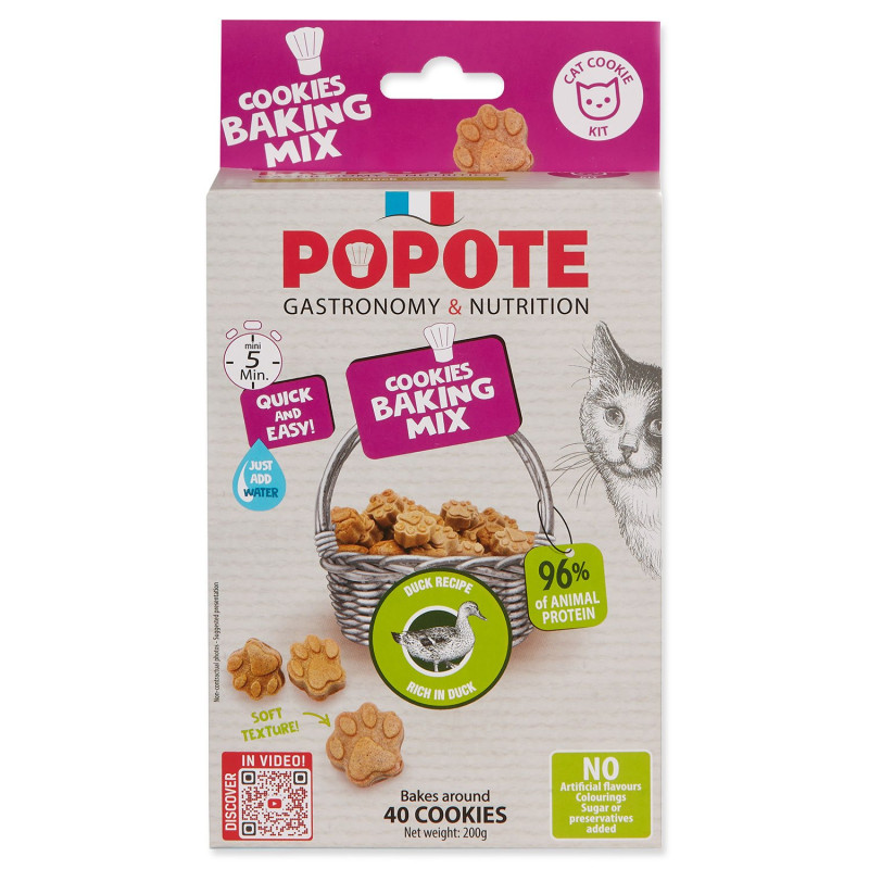Pečiaca zmes Popote kačacie pre mačky 200g