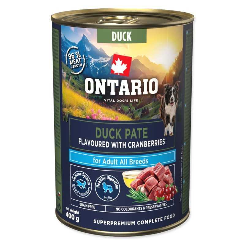 Ontario Adult kachní paštika s příchutí brusinek 400 g