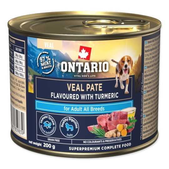 Ontario Adult telecí paté s příchutí kurkumy 200 g