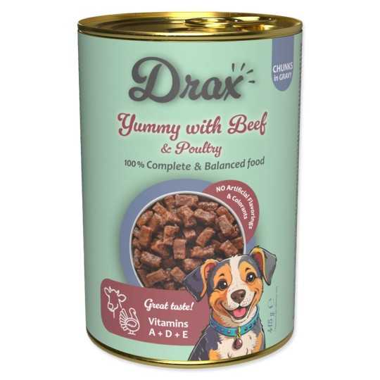 Drax Adult Dog s hovězím a kuřecím 415g